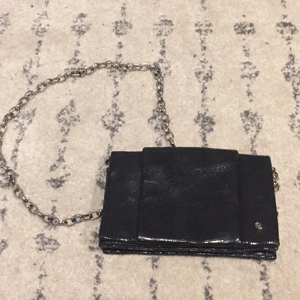 Halston Heritage snakeskin clutch